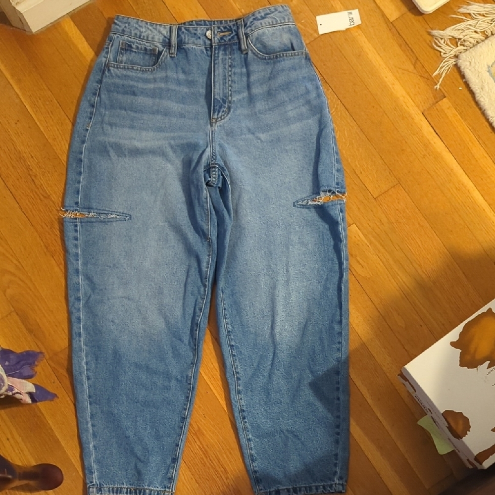 Brand New Bar III High Rise Blue Jeans for Women With Cut outs At Thigh